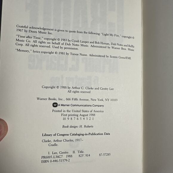 Cradle A Novel by Arthur C Clark & Gentry Lee 1st Edition 1st Printing SIGNED - Picture 8 of 9